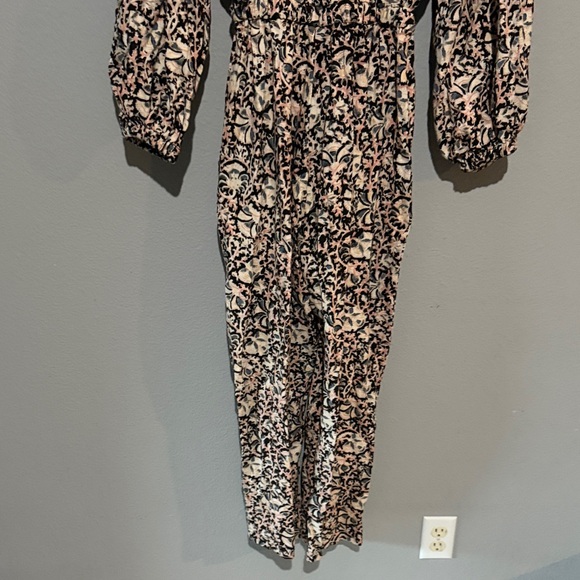 Free People Black and Cream Floral Jumpsuit coveralls I got a feeling - Picture 11 of 15